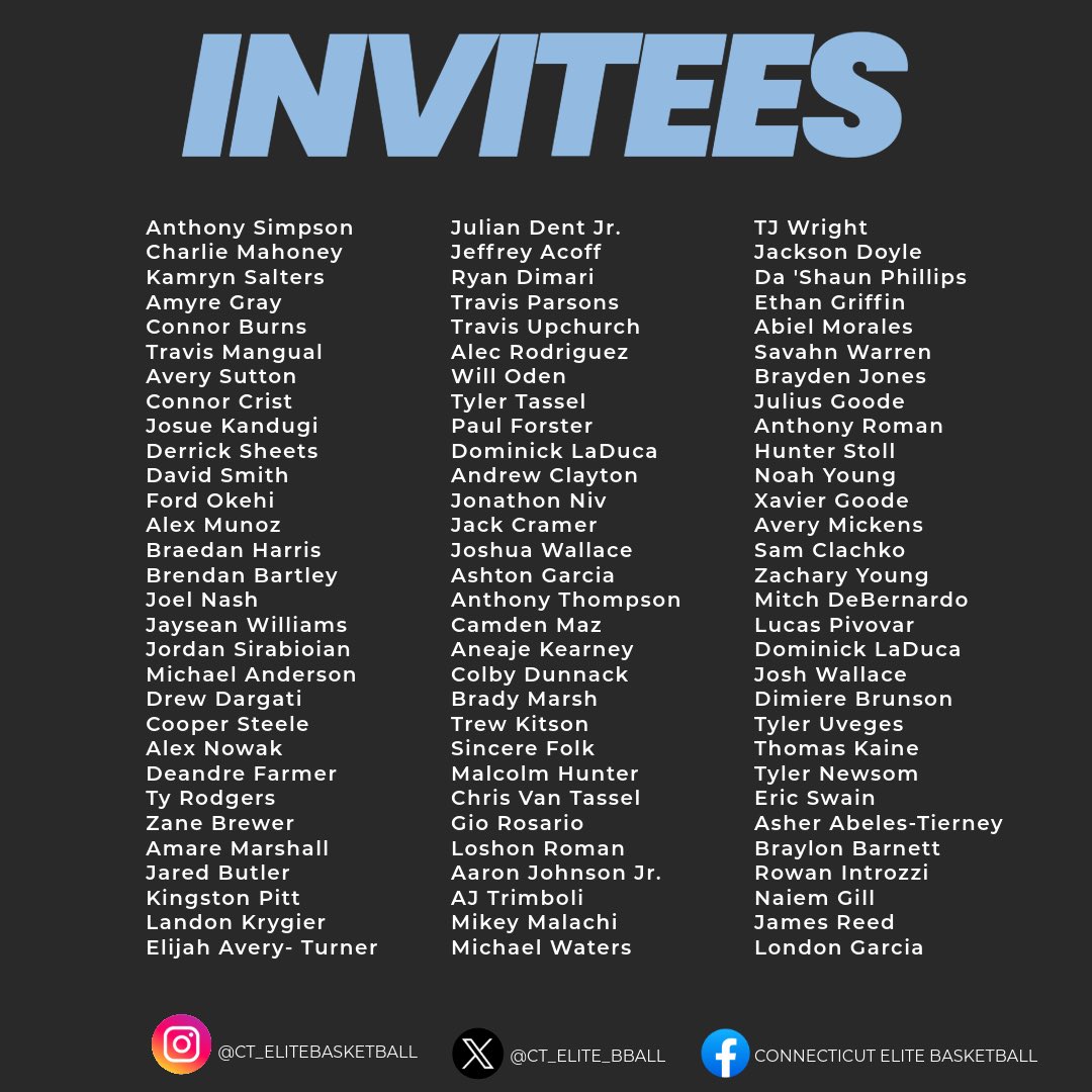 CoachJP00's tweet photo. No other place to be on 4/4 besides the Senior Showcase for college coaches and players.

A LOADED list of invitees  of CT players throughout the state in ‘25 &amp; ‘26 with a few ‘27 exceptions. Invitees must DM or email to obtain the registration link as it’s not available online. https://t.co/144imtAC2H