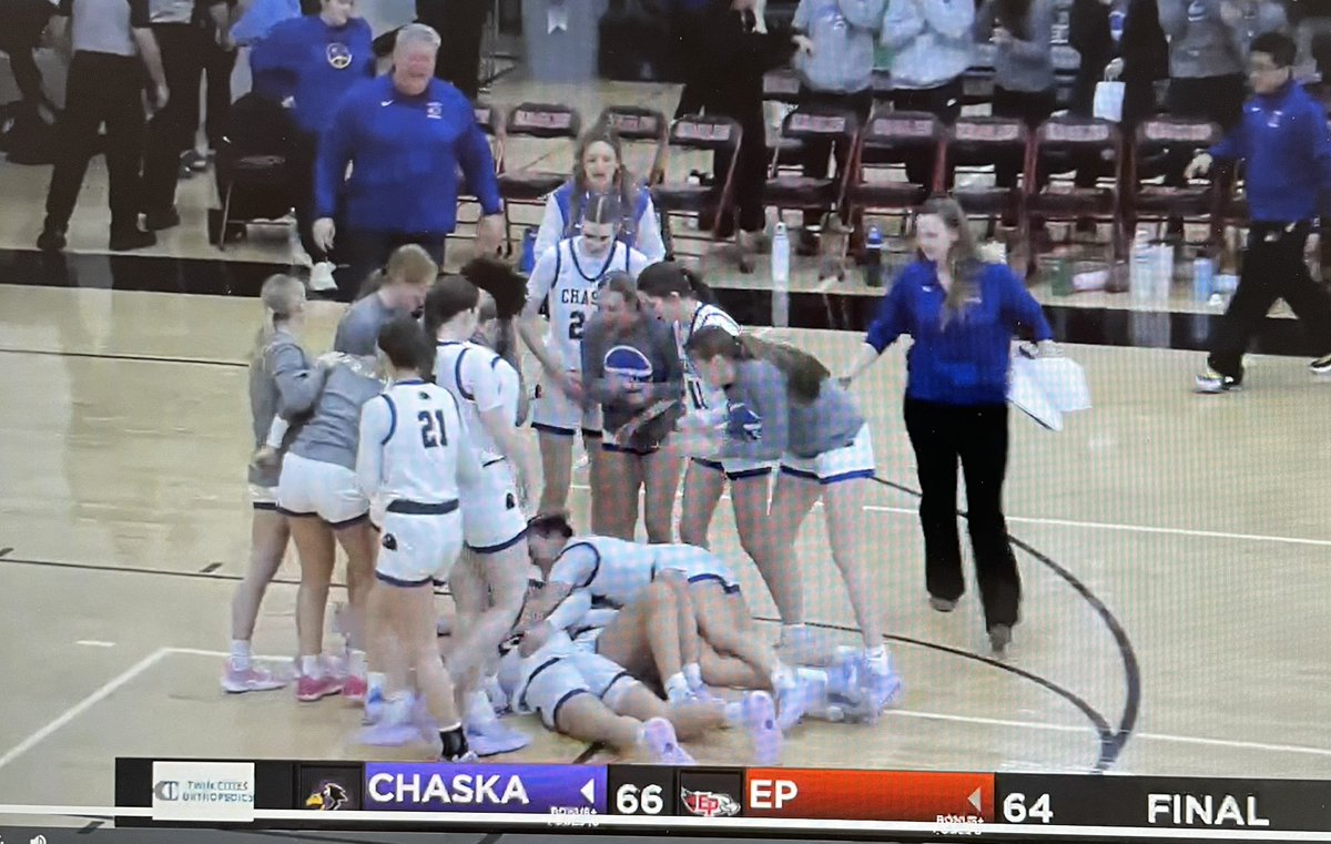 Grant McGinnis (@gmachoops) on Twitter photo UPSET! Chaska <a href="/HawksGirlsBBall/">Chaska Girls Basketball</a> eliminates state contender <a href="/EPGirlsHoops/">EPHS Girls Basketball</a> 66-64 in overtime. Senior <a href="/keenanella14/">Ella Keenan</a> sent the game to an extra period at the free throw line & makes the winning basket in the extra period. Theyβll face <a href="/MtkaGHoops/">Tonka Girls Hoops</a> in the 2AAAA section final. UPSET! Chaska <a href="/HawksGirlsBBall/">Chaska Girls Basketball</a> eliminates state contender <a href="/EPGirlsHoops/">EPHS Girls Basketball</a> 66-64 in overtime. Senior <a href="/keenanella14/">Ella Keenan</a> sent the game to an extra period at the free throw line & makes the winning basket in the extra period. Theyβll face <a href="/MtkaGHoops/">Tonka Girls Hoops</a> in the 2AAAA section final.