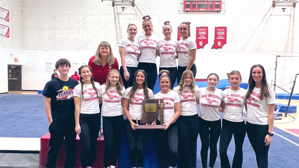 New Palestine High School (@voelzjames) on Twitter photo Dragons Gymnastics = SECTIONAL CHAMPS!!! <a href="/ginapleak/">Gina Pleak, Ph.D.</a> <a href="/NewPalAsstSup/">Katy Eastes</a> <a href="/MooreNPJH/">NPHS Asst. Principal & Girls Varsity 🏀 Coach</a> <a href="/BurkNPHS/">Mitch Burk</a> <a href="/NPHSMcGovern/">Miss McGovern</a> <a href="/NPHS_Counseling/">NPHS_Counseling</a> <a href="/GDRsports/">GDR-Sports</a> #WeAreDragons Dragons Gymnastics = SECTIONAL CHAMPS!!! <a href="/ginapleak/">Gina Pleak, Ph.D.</a> <a href="/NewPalAsstSup/">Katy Eastes</a> <a href="/MooreNPJH/">NPHS Asst. Principal & Girls Varsity 🏀 Coach</a> <a href="/BurkNPHS/">Mitch Burk</a> <a href="/NPHSMcGovern/">Miss McGovern</a> <a href="/NPHS_Counseling/">NPHS_Counseling</a> <a href="/GDRsports/">GDR-Sports</a> #WeAreDragons