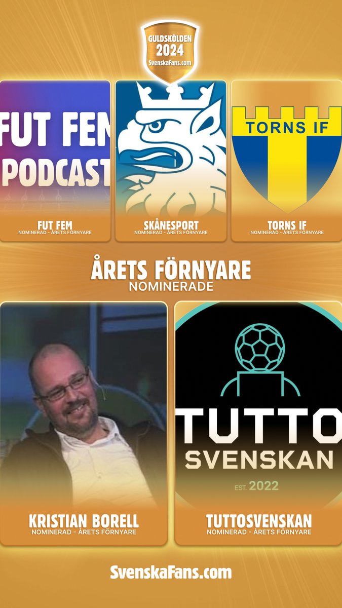 Här är alla nominerade till kategorin Årets förnyare! 🏆

Det har blivit dags att rösta fram årets förnyare i Guldskölden 2024. Här är alla nominerade.

Rösta på dina favoriter på guldskölden.se