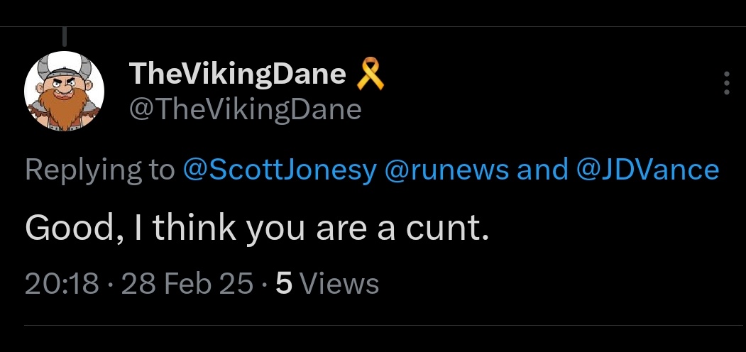 *sigh* 

Paul Embery <a href="/paulembery/">Paul Embery</a> blocked me as of my interaction here. I agreed with <a href="/ThePosieParker/">Kellie-Jay Keen</a> re that Oval Office shitshow. 

Yes, I was being a rude blah blah... I often am, it's part of my charm. 😉😁 Paul knows this. What irks me about this is that I know Paul IRL. I've