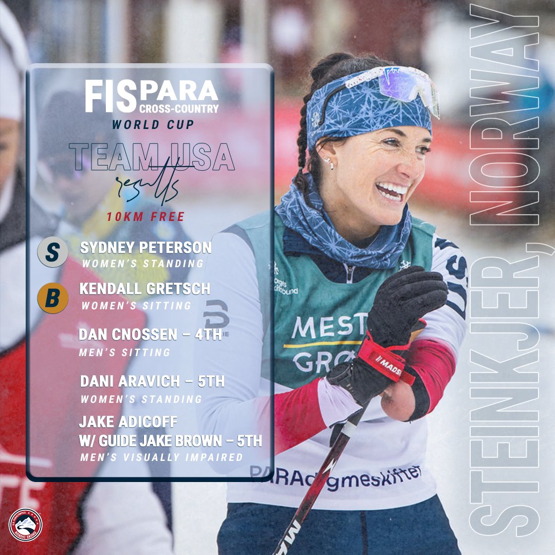 successful sprint day in Steinkjer 💨

Sydney Peterson leads Team USA on sprint day with 🥈 in the women's standing race, while Kendall Gretsch continues her podium streak with 🥉! 

Full 🇺🇸 results 👇