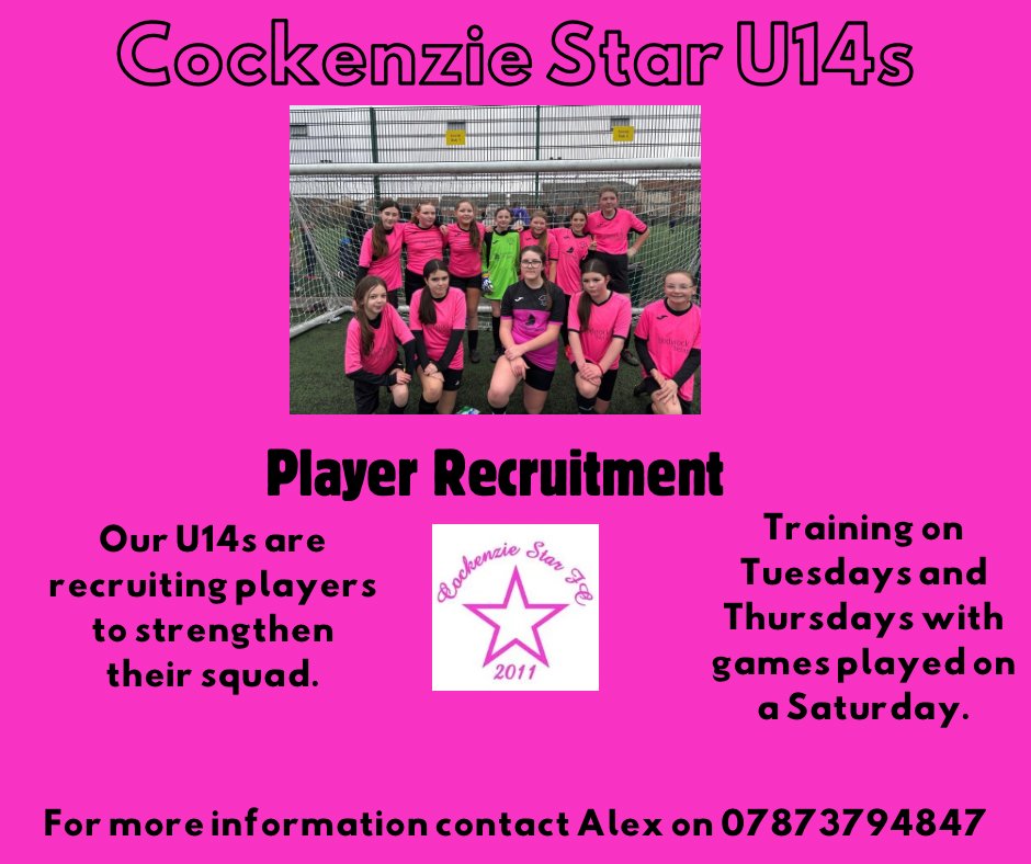Our U14s are looking for a couple of players to strengthen their squad. We are also still on the lookout for a goalkeeper.