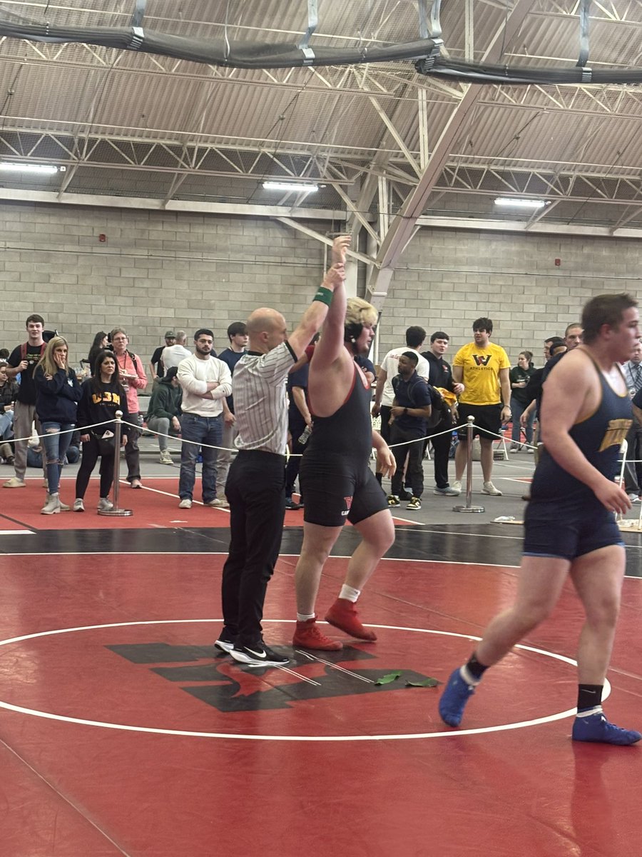 Congrats to two sport athlete Will Orso.  Upsetting the 8 seed with a second period pin at the NCAA Regionals at 285.  Another great day to be a Wesleyan Cardinal.  #RollCards