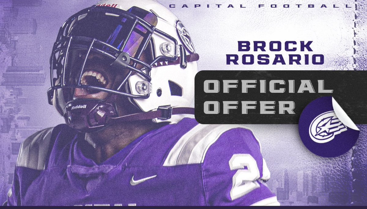 Brock Rosario (@brock_rosario1) on Twitter photo After a great conversation with <a href="/Coachcalexander/">Charles Alexander</a> I am blessed to recieve an offer from Capital University!
<a href="/CapitalU_FB/">Capital University Football</a> <a href="/WeekiWacheeFB/">Weeki Wachee Football</a> <a href="/WWHSHORNETSPORT/">Weeki Wachee Sports</a> <a href="/Coach_Bland77/">Justin Bland</a> <a href="/AlonsoJas2/">Coach Alonso</a> <a href="/toy_glenn23/">Glenn Toy</a> <a href="/MrLeonard8/">Zac Leonard</a> <a href="/HernandoCtyFB/">HernandoCountyFB</a> After a great conversation with <a href="/Coachcalexander/">Charles Alexander</a> I am blessed to recieve an offer from Capital University!
<a href="/CapitalU_FB/">Capital University Football</a> <a href="/WeekiWacheeFB/">Weeki Wachee Football</a> <a href="/WWHSHORNETSPORT/">Weeki Wachee Sports</a> <a href="/Coach_Bland77/">Justin Bland</a> <a href="/AlonsoJas2/">Coach Alonso</a> <a href="/toy_glenn23/">Glenn Toy</a> <a href="/MrLeonard8/">Zac Leonard</a> <a href="/HernandoCtyFB/">HernandoCountyFB</a>