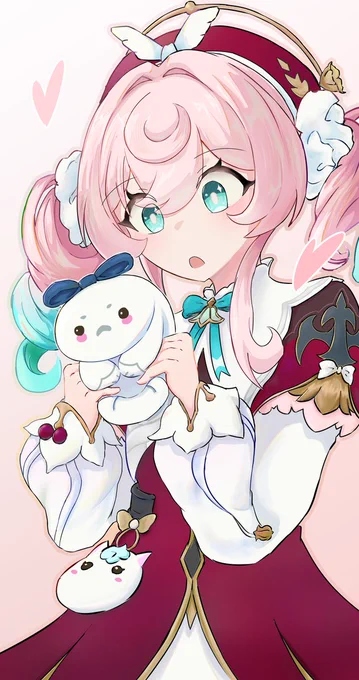 ピンクバーバラちゃん(※スタレ) #ヒアンシー #honkaistarrail #hsrcreators #hsrfanart #崩壊スターレイル 腰につけてるのがぼんやり似てる気がする…(∩'∀`)∩ 