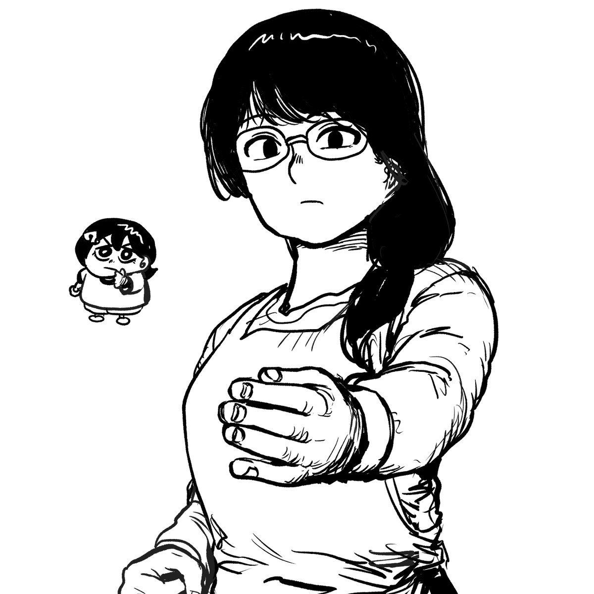 「」|茶んたのイラスト
