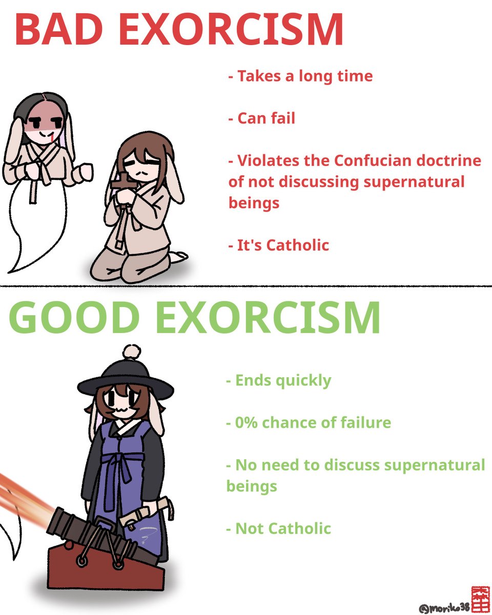 moriko38's tweet image. #해동묘선국의_일상

There is a record from the Joseon era of firing cannons to drive away ghost.