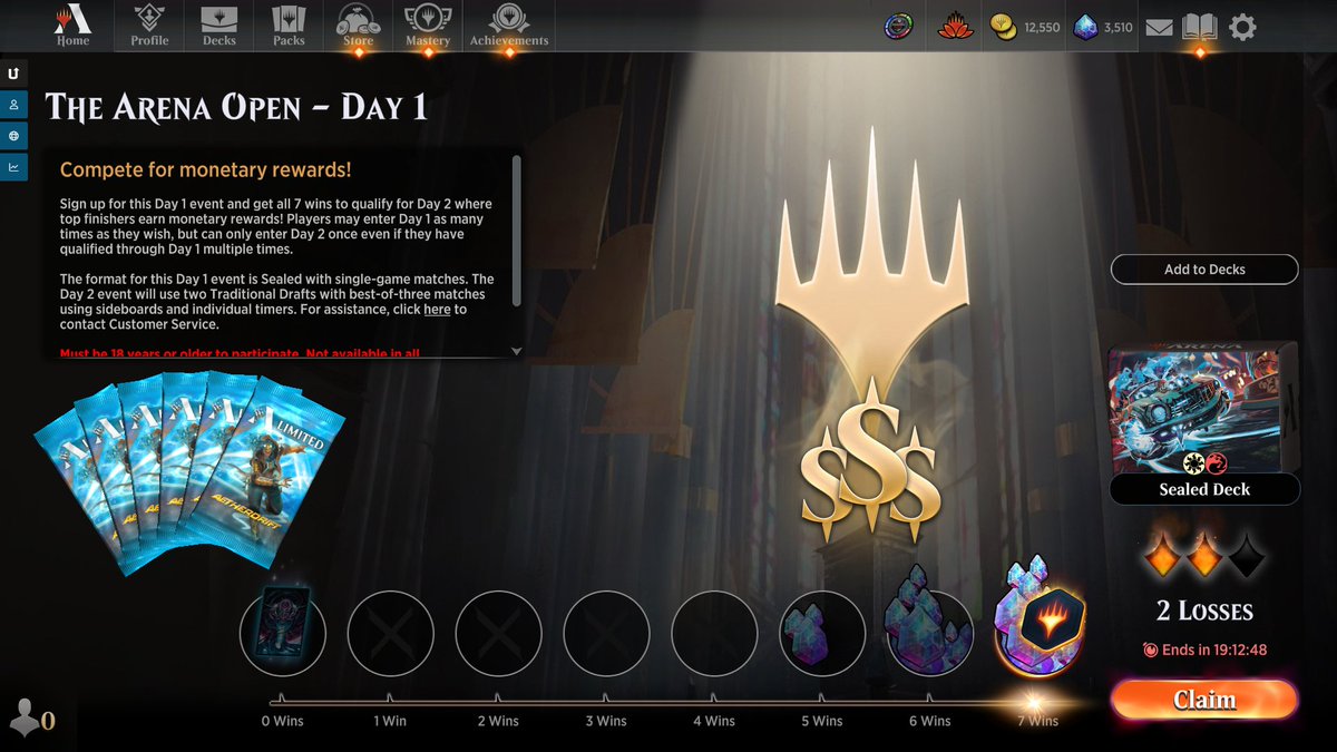 Made it to arena open on first try.

Sometimes lucky