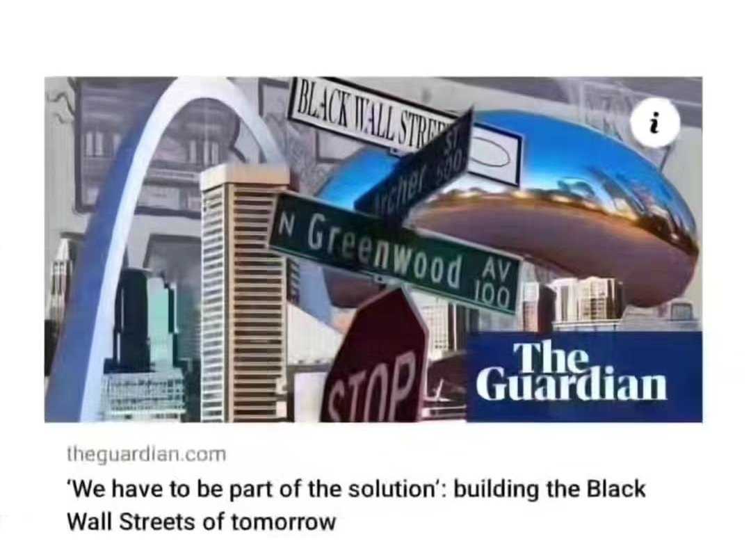 The Wealthiest Black Community in American History. 

We must pick up the pieces and rebuild. 
Across The Ghettos of America &amp; 🌍