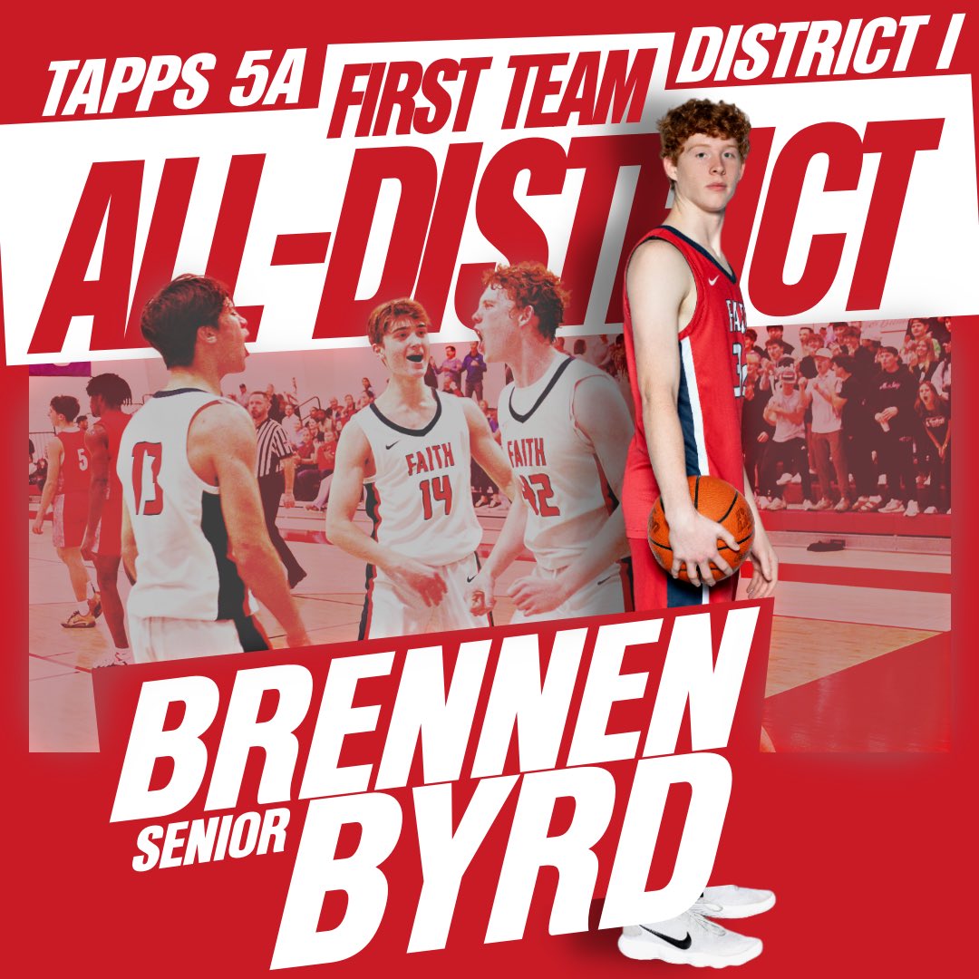 Congrats to senior Brennen Byrd for being selected 1-5A 1st Team All-District!! <a href="/GoFaithLions/">Faith Athletics</a>