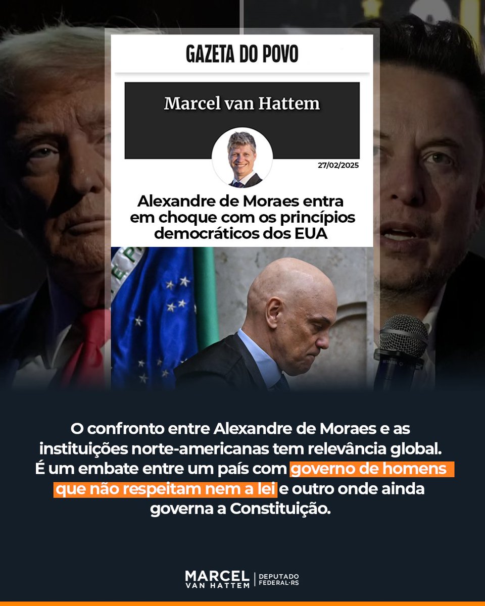 Alexandre de Moraes entra em choque com os princípios democráticos dos EUA

Alexandre de Moraes enfrenta agora um novo desafio. O embate internacional em que o ministro do Supremo Tribunal Federal está envolvido dá mostras de que a queda de braço será forte - e esta será muito