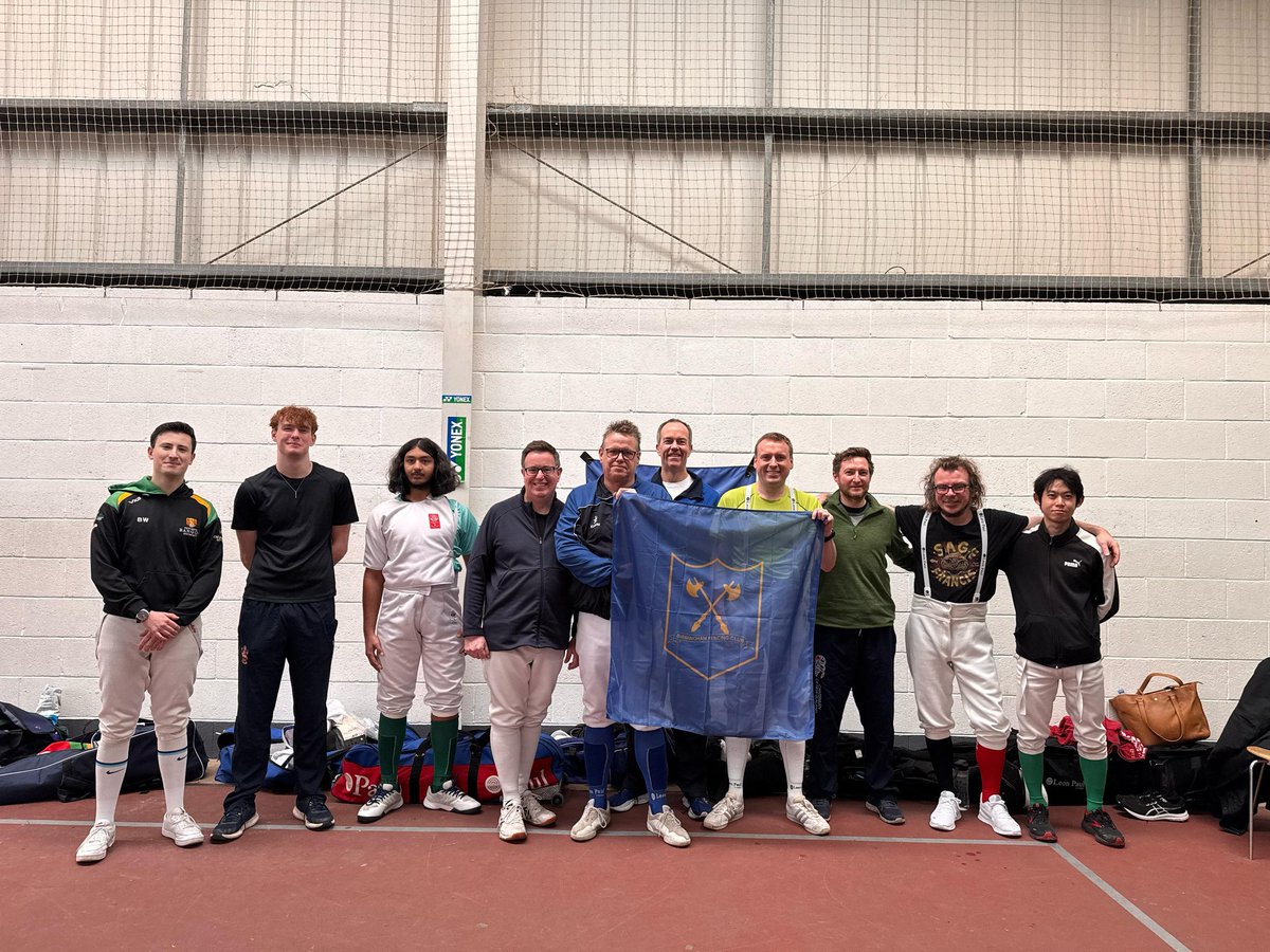 duellindisarray's tweet image. A great day with the Birmingham Fencing Club boys at the West Mids Senior Championships + GB Cup qualifiers. A couple happy firsts for me - scored at least a point in every group stage match, and won a knockout bout. Incremental progress, delighted to finish 23/30! #fencing #epee