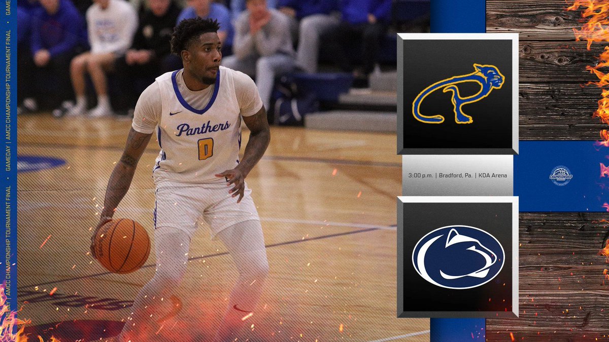 UPB Athletics (@upb_panthers) on Twitter photo Gameday: <a href="/pittbradfordmbb/">Pitt-Bradford Men’s Basketball</a> vs. <a href="/PSAltoonaLions/">Penn State Altoona Athletics</a>
💥 AMCC Championship Tournament Final💥
3:00 p.m. | Bradford, Pa. | KOA Arena
🎥 - buff.ly/IMmykSg
🔢 - buff.ly/L22x4r2
📰 - buff.ly/qcG8QtV Gameday: <a href="/pittbradfordmbb/">Pitt-Bradford Men’s Basketball</a> vs. <a href="/PSAltoonaLions/">Penn State Altoona Athletics</a>
💥 AMCC Championship Tournament Final💥
3:00 p.m. | Bradford, Pa. | KOA Arena
🎥 - buff.ly/IMmykSg
🔢 - buff.ly/L22x4r2
📰 - buff.ly/qcG8QtV