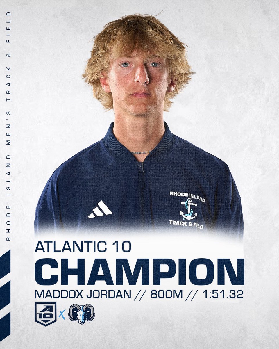 🏆 CHAMP 🏆

Maddox Jordan delivers in his first @a10conference championship with an 800m title! 🥇 <a href="/RhodyMTrack/">Rhody Men's Track</a>