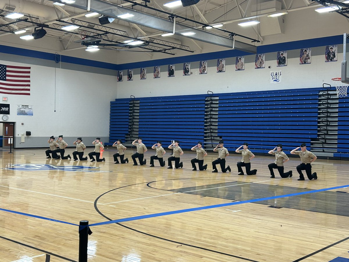 Great job by our unarmed exhibition team to finish the day. Cadet Carmen Jenkins got her team to peak at the right time!