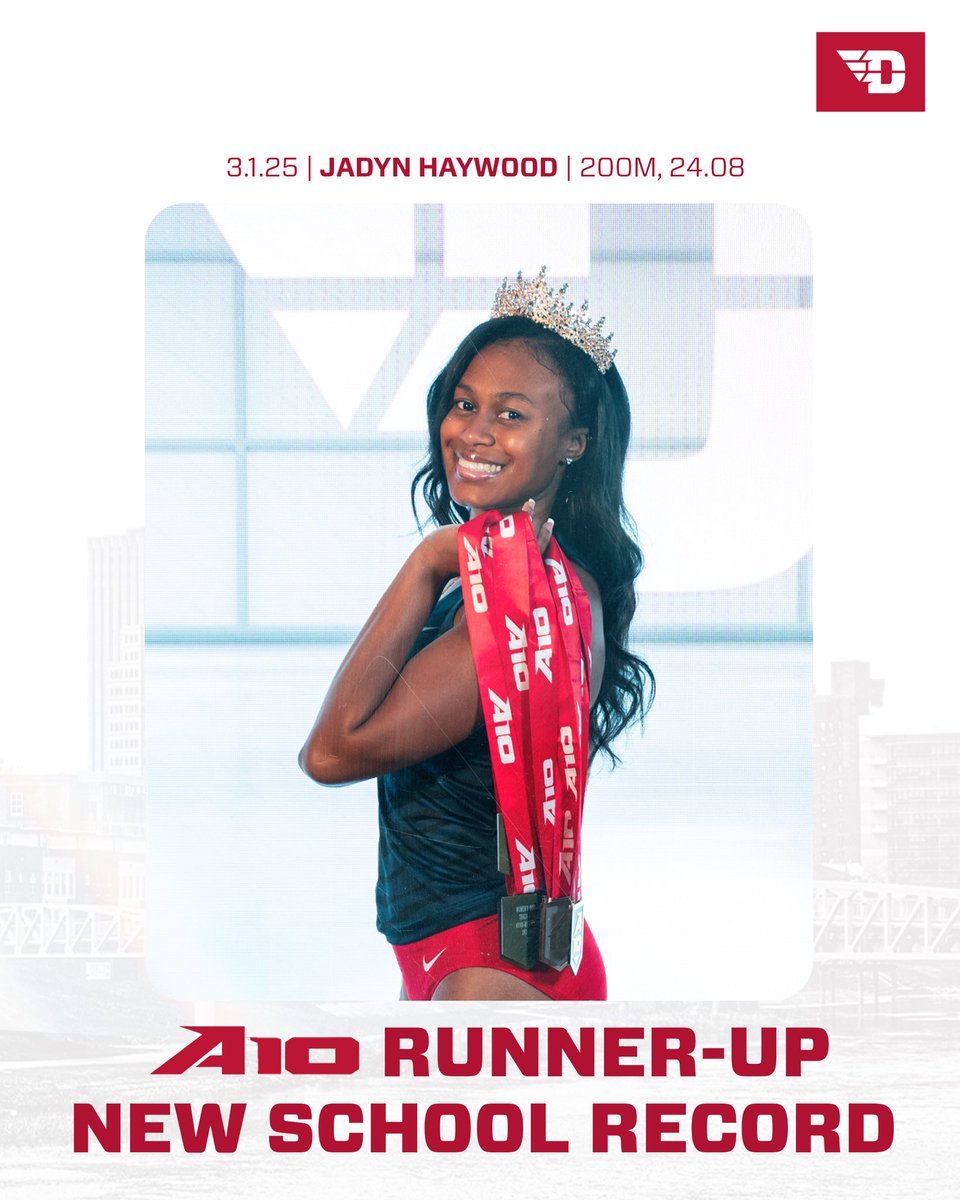 Haywood improves on her school record that she just set yesterday on her way to her second podium finish!!! 🥈

#UDTF // #GoFlyers✈️