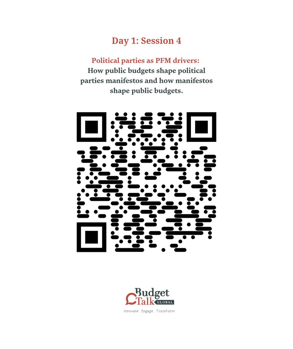 BudgeTalkGlobal's tweet image. Are you a member of a political party, or are you party-less?🤔
Do you know that political parties hold immense power to influence the decision-making process on PFM issues? 🛣️👩🏽‍⚕️👮🏼‍♀️🧑🏽‍🏫🧑🏼‍🦽🌳🚘💻

Join us at the #PFMVillage on Day 1: Session 4: for an impactful conversation on…