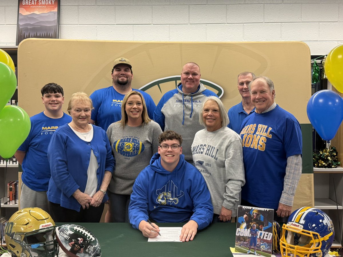Zane Barnett (@zanebarnett_70) on Twitter photo Thankful & blessed to have the opportunity to share signing day w/ those that have impacted my journey. A new chapter <a href="/MarsHill_FB/">MHU Football</a> I will continue to use this platform to share other players as they look to continue their journey so coaches keep watching. Go Lions! <a href="/BandysFB/">Bandys Football</a> Thankful & blessed to have the opportunity to share signing day w/ those that have impacted my journey. A new chapter <a href="/MarsHill_FB/">MHU Football</a> I will continue to use this platform to share other players as they look to continue their journey so coaches keep watching. Go Lions! <a href="/BandysFB/">Bandys Football</a>