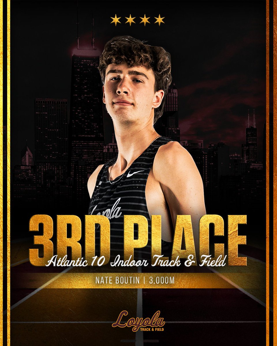 Nate Boutin wins third place in the <a href="/atlantic10/">Atlantic 10 Conference</a> Indoor Championship 3K! 🥉