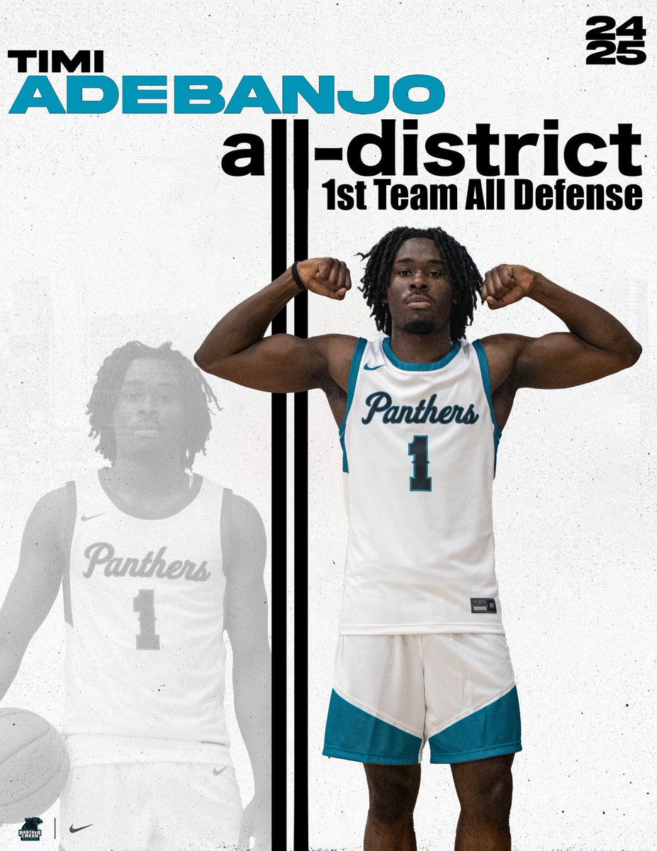 Frisco Panther Creek Boys’ Basketball (@panthercreekbb) on Twitter photo Congratulations to <a href="/timiadebanjo12/">Timi Adebanjo</a> for making the all defense team in our district! Timi has an ability to guard on the perimeter and in the post, which has allowed us to be flexible in our game planning! Great job Timi! Congratulations to <a href="/timiadebanjo12/">Timi Adebanjo</a> for making the all defense team in our district! Timi has an ability to guard on the perimeter and in the post, which has allowed us to be flexible in our game planning! Great job Timi!