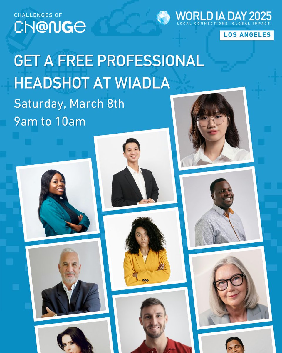 📷 Get Camera-Ready at World IA Day LA!

Before World IA Day LA kicks off, upgrade your professional presence with a free headshot!
✨ Perfect for:
✅ LinkedIn &amp; portfolios
✅ Speaker bios &amp; resumes
✅ Personal branding
☀ Time: 9-10 AM (as doors open)
Register below👇
#WIADLA25