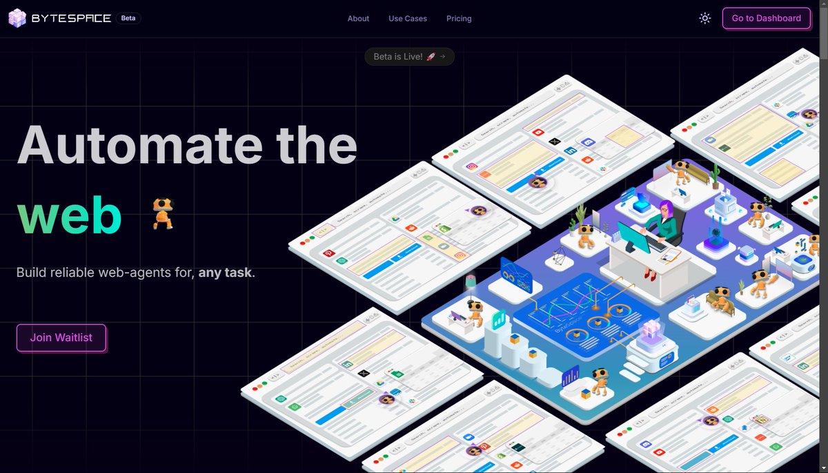 PratikKadam_'s tweet image. Got the early access to @BytespaceAI 

Just had a talk with @andrenuyens_ &amp;amp; @FindKar 

They gave me a walkthrough on bytespace to automate web.

It&apos;s one of the fastest Browser Agent in the market.