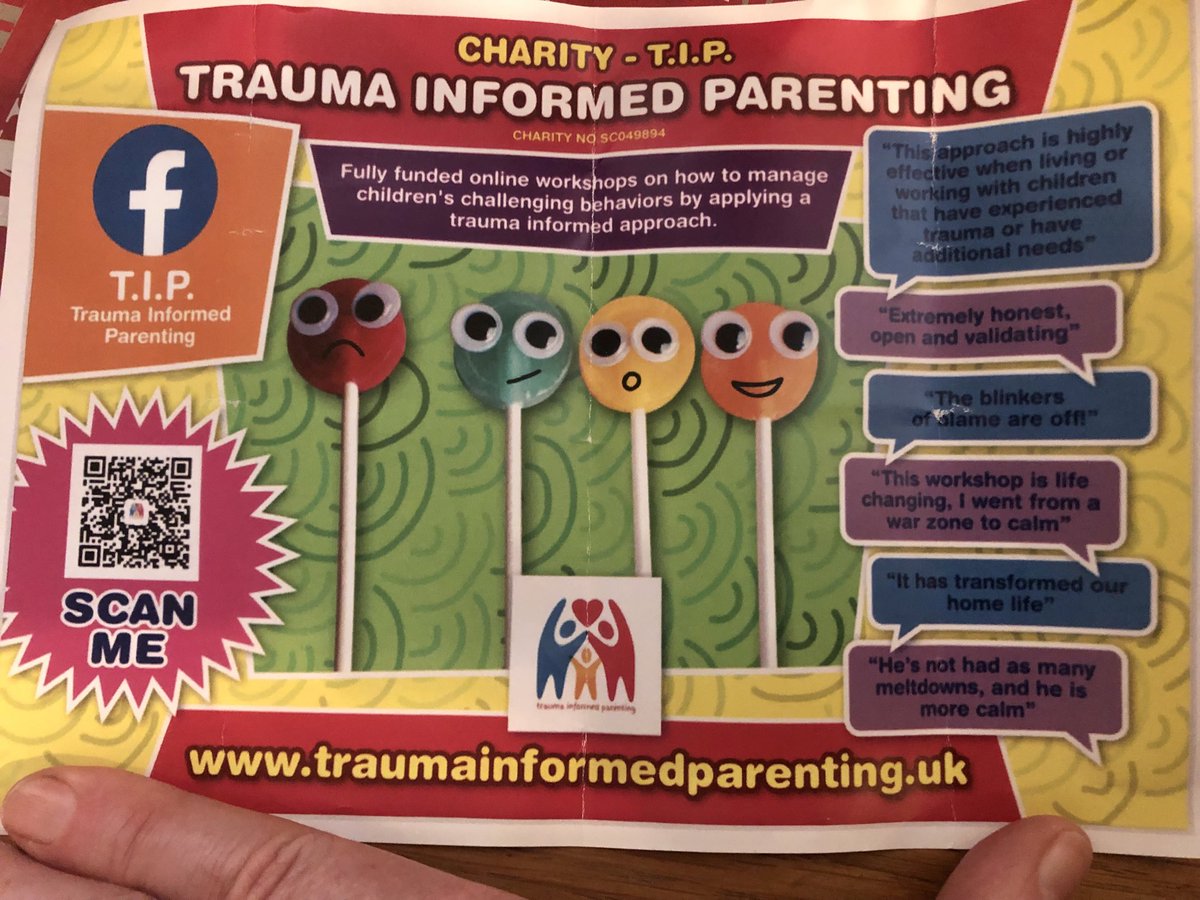 I popped a flyer from Trauma Informed Parenting <a href="/suzanne30140549/">Suzanne Scott</a> into my pocket today (with <a href="/anam_alba/">Anam Alba</a> &amp; <a href="/DanWuori/">Dan Wuori</a> ). So I thought I'd share it with everybody else. 
- "The workshop has transformed our home life." 
- "Open &amp; validating."