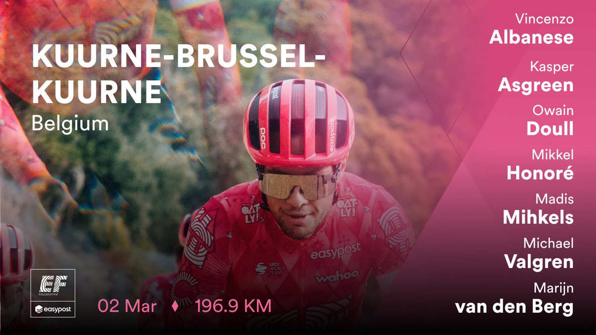 Another double-race day ahead for us tomorrow. For the Belgium squad, it's Kuurne-Brussel-Kuurne 🇧🇪