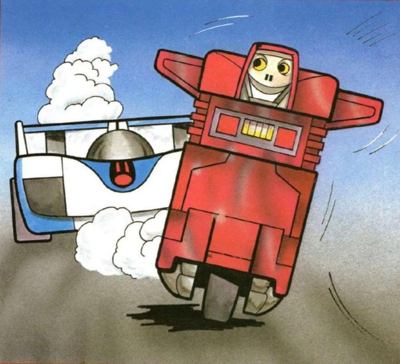 DailyGoBots's tweet image. Crasher (Annual):
Crasher took part in many Renegade schemes, including when she kidnapped Professor James Hobby and delivering one of Cy-Kill's exploding toads to Egypt, but she always found time to bash the Guardians when they tried to intervene!
First Appearance: 1986 Annual