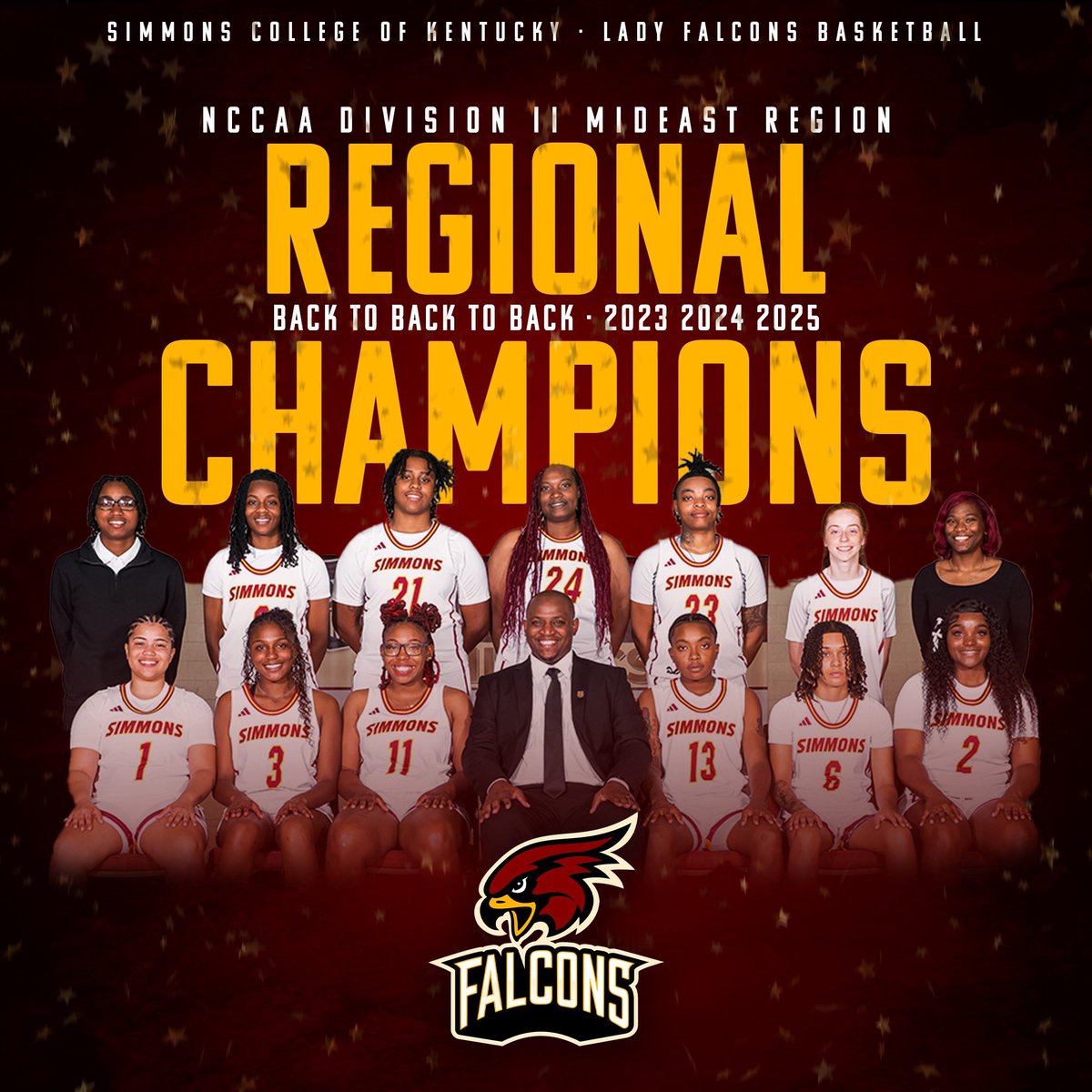 Simmons College of Kentucky (@scky_1879) on Twitter photo Congratulations to the <a href="/scky_wbb/">Simmons College Lady Falcons</a> for their 3rd consecutive regional championship title! We are going back 2 back for the National Title! π #falconnation #SCKY1879 #roadtonationals <a href="/KWCosby/">Kevin W Cosby, Ph.D, D. Min.</a> Congratulations to the <a href="/scky_wbb/">Simmons College Lady Falcons</a> for their 3rd consecutive regional championship title! We are going back 2 back for the National Title! π #falconnation #SCKY1879 #roadtonationals <a href="/KWCosby/">Kevin W Cosby, Ph.D, D. Min.</a>
