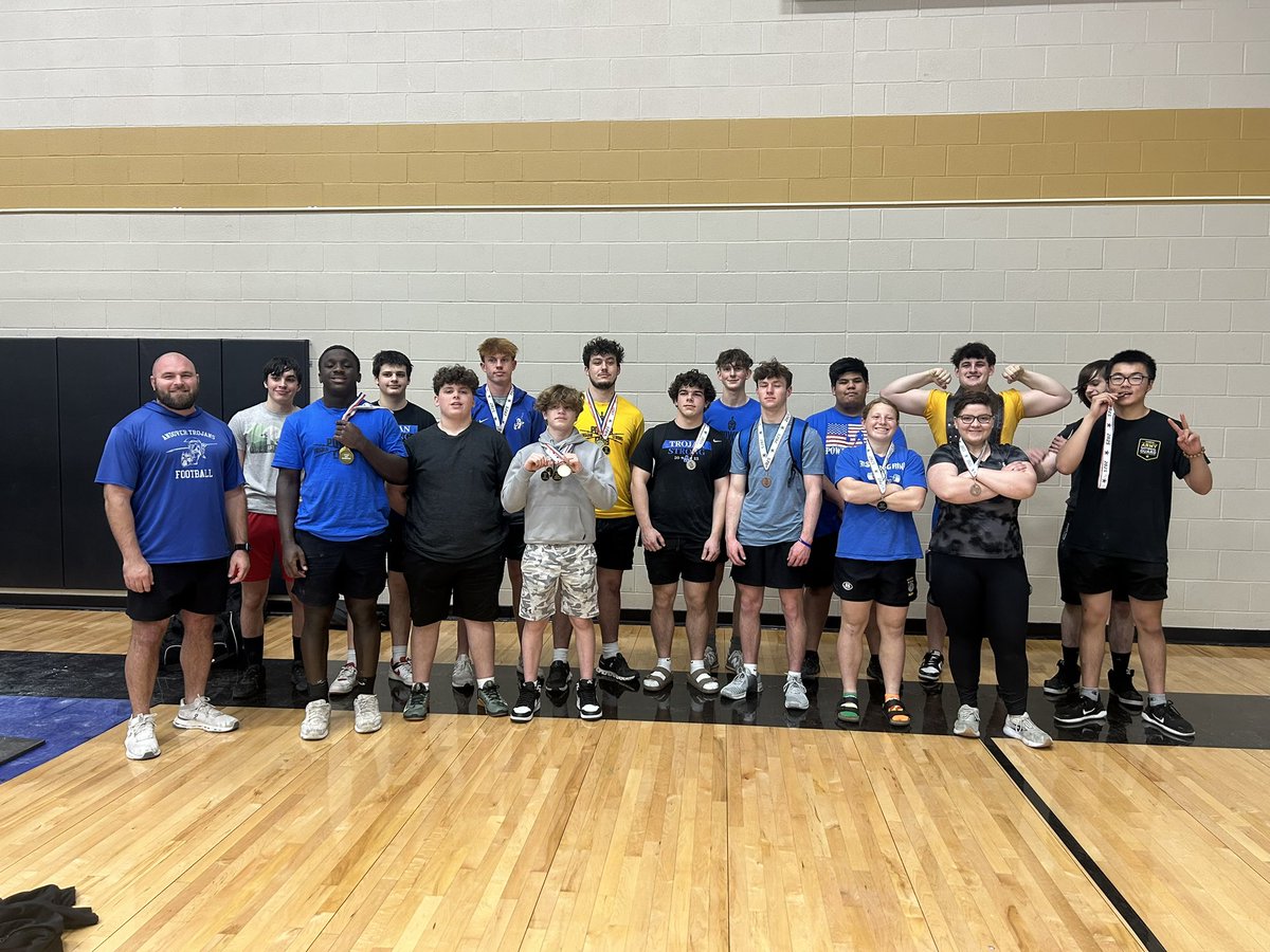 Powerlifting results!
Girls
Kristina Figy 2nd
Emma Eklund 3rd
Boys
Paxton Kvamso 1st
Luke Osburn 1st
Barrett Hill 3rd
Jackson Cruse 2nd
Jason Zheng 3rd
Daniel Beck 2nd
Gatlin Tilson 3rd
Nas Williams 1st
Wyatt Wilscam 1st
Hudson Geyer 3rd
Caden Beard 1st
2nd place as a team!!