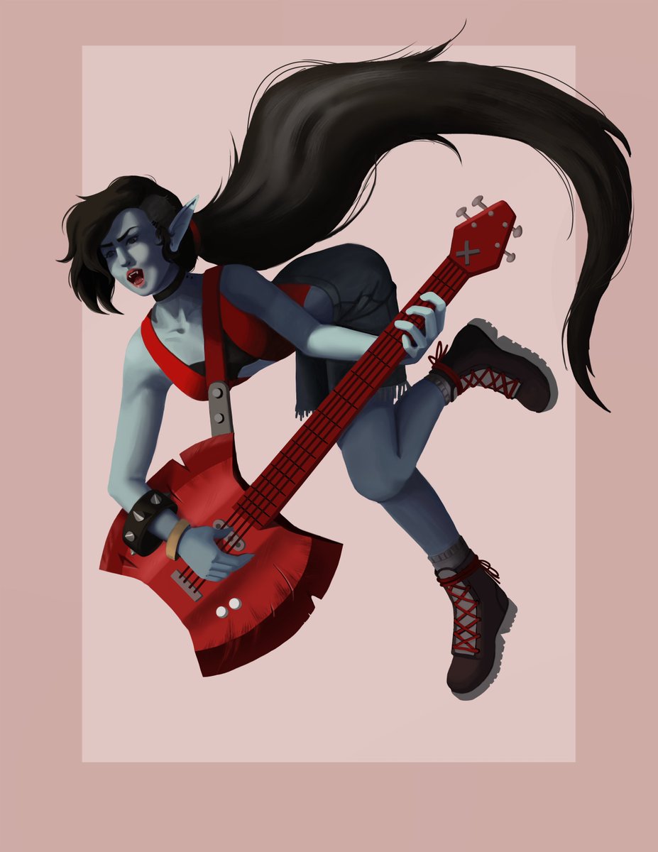 Marceline! Obsidian fan art of my favorite vampire 💕🧛‍♀️