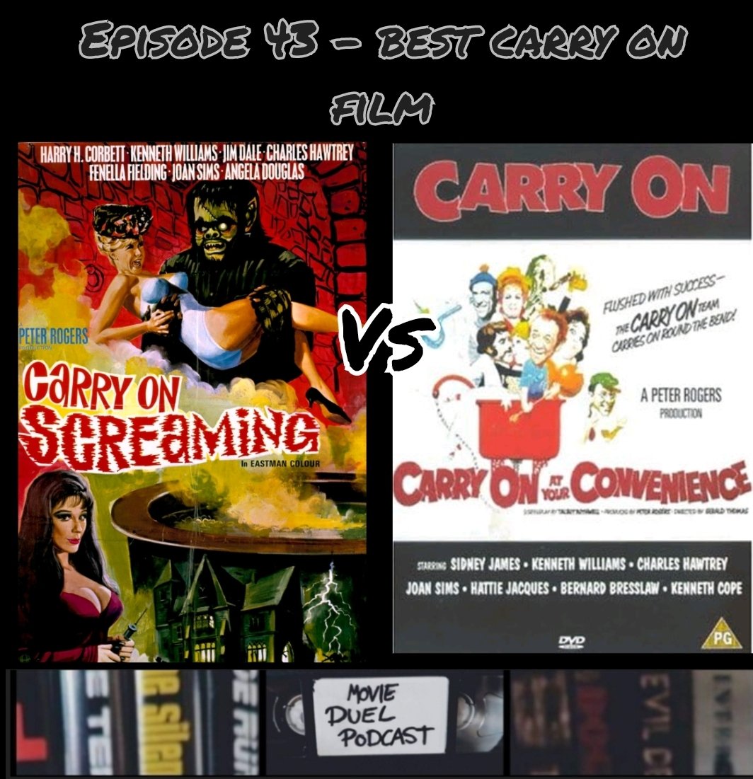 movieduelpod's tweet photo. COMING SOON
Episode 43 - Best Carry On Film @EOFFTV
#carryon #carryonscreaming #carryonatyourconveinence #ohmatron #fryingtonight https://t.co/UfAfspRLaI