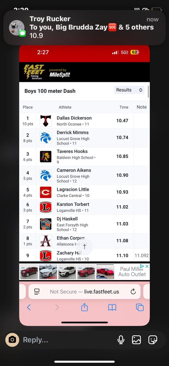 La’Gracion Little a.ka (LG) (@mrlittle08) on Twitter photo First 100 meter of the season. NO BLOCK START!!!! 10.93, also jumped triple jump with a 43-5 #AGTG <a href="/CCGladsFootball/">Clarke Central Gladiators Football</a> <a href="/BCpipeline/">Blue Chip Pipeline</a> <a href="/RecruitGeorgia/">Recruit Georgia</a> <a href="/NEGARecruits/">Northeast Georgia Recruits</a> <a href="/CCHS_Gladiators/">CCHS Athletics</a> First 100 meter of the season. NO BLOCK START!!!! 10.93, also jumped triple jump with a 43-5 #AGTG <a href="/CCGladsFootball/">Clarke Central Gladiators Football</a> <a href="/BCpipeline/">Blue Chip Pipeline</a> <a href="/RecruitGeorgia/">Recruit Georgia</a> <a href="/NEGARecruits/">Northeast Georgia Recruits</a> <a href="/CCHS_Gladiators/">CCHS Athletics</a>