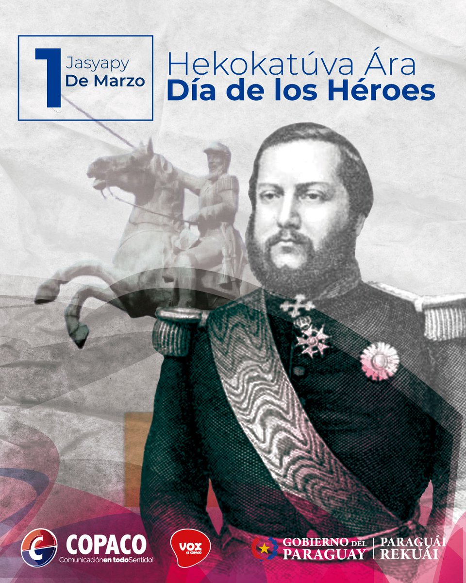voxpy's tweet image. ¡Día nacional de los Héroes!

 Una fecha que recuerda el sacrificio de miles de paraguayos que lucharon con valentía y forjaron nuestra nación 🇵🇾     

 ETERNA GRATITUD.