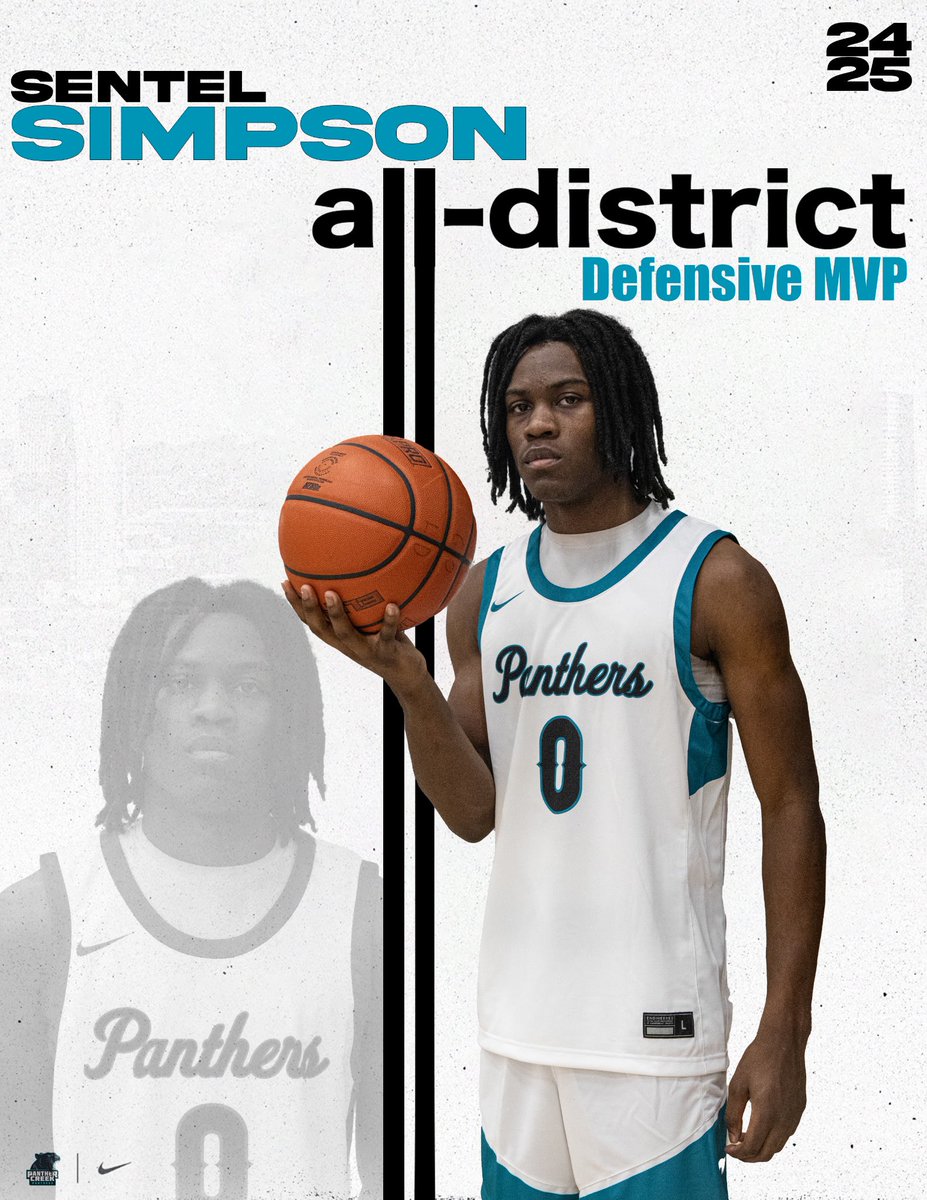 Frisco Panther Creek Boys’ Basketball (@panthercreekbb) on Twitter photo Congratulations to <a href="/SentelSimpson/">SentelSimpson</a> for being recognized as the Defensive MVP in district! Sentel earned this award as he was a big time rim protector and rebounder. He would discourage many shots at the basket and got many deflections in the passing lane! Congratulations Tel! Congratulations to <a href="/SentelSimpson/">SentelSimpson</a> for being recognized as the Defensive MVP in district! Sentel earned this award as he was a big time rim protector and rebounder. He would discourage many shots at the basket and got many deflections in the passing lane! Congratulations Tel!