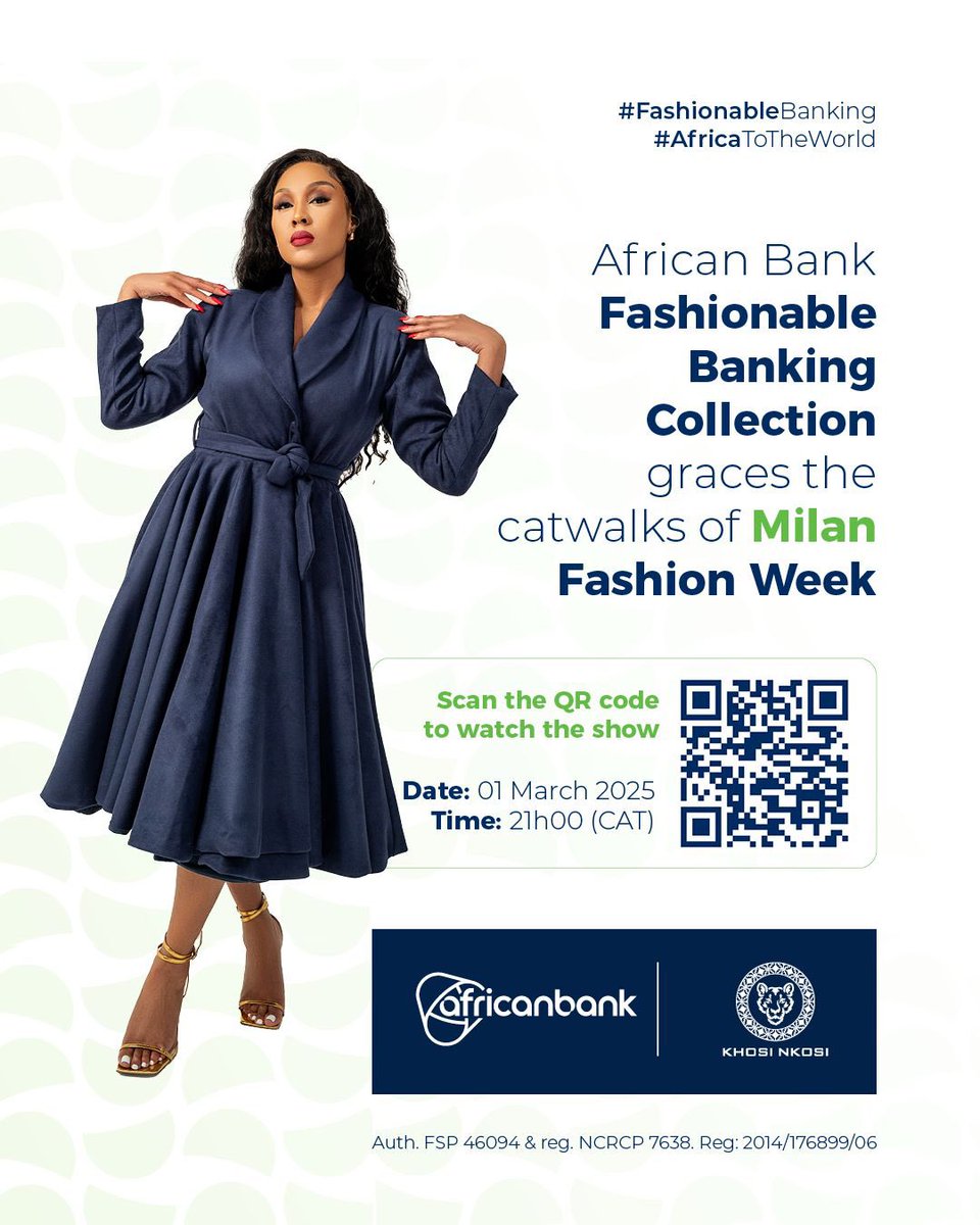 uLulama_'s tweet image. From local streets to global stages— @AfricanBank  &amp;amp; @Khosinkosi are taking African fashion to Milan! A moment of history in the making 🥹

Don’t just hear about it - watch it live here: bit.ly/FashionableBan… 

#FashionableBanking #AfricaToTheWorld #AfricanBank