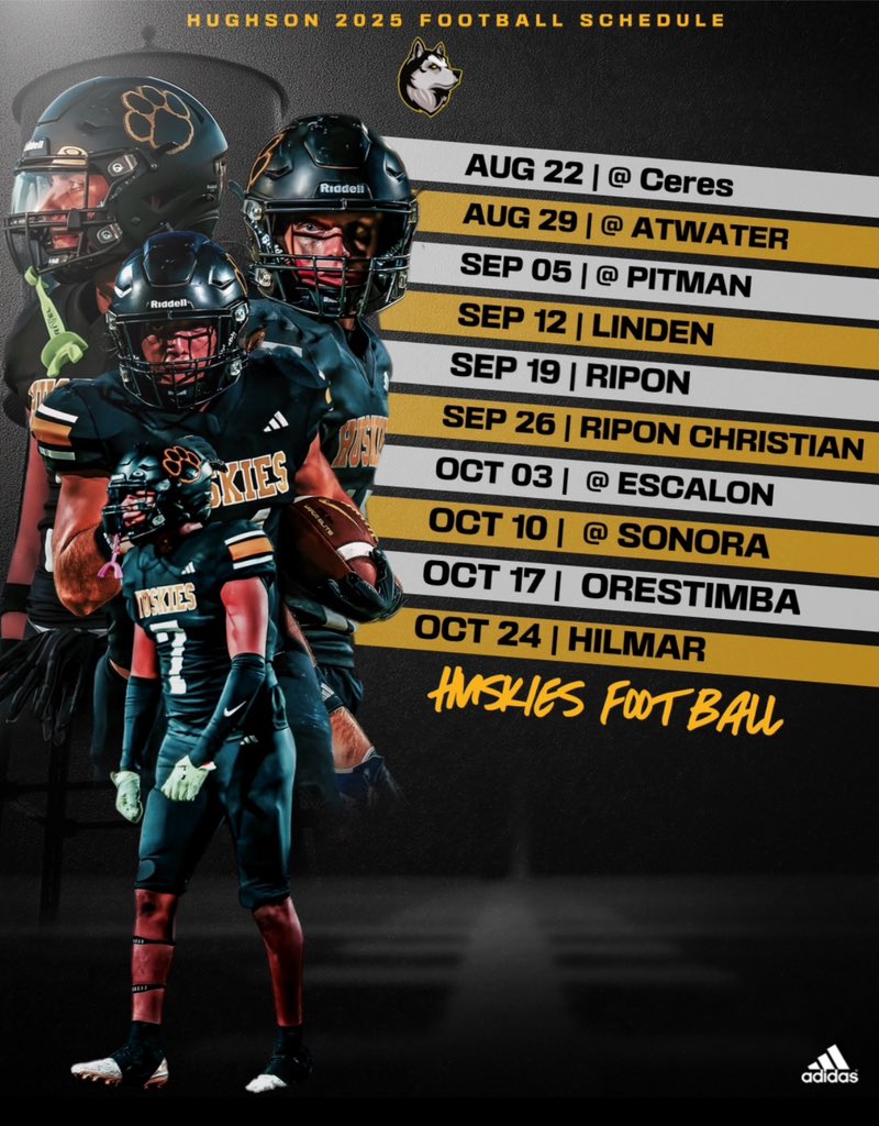 2025 Hughson Football Schedule