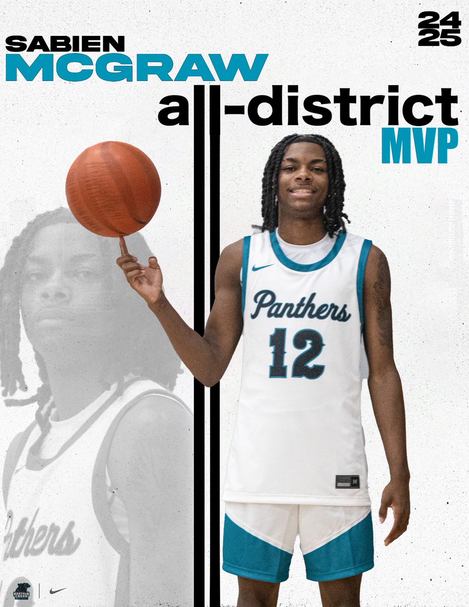 Frisco Panther Creek Boys’ Basketball (@panthercreekbb) on Twitter photo Congratulations to <a href="/SabienMcgraw12/">Sabien McGraw</a> on being named the district 9-4A MVP! Sabien is the 1st member of the boys team to receive this honor. He shined the brightest in the Area Championship vs. Dallas Kimball, when he led all scorers despite being face guarded the entire night! Congratulations to <a href="/SabienMcgraw12/">Sabien McGraw</a> on being named the district 9-4A MVP! Sabien is the 1st member of the boys team to receive this honor. He shined the brightest in the Area Championship vs. Dallas Kimball, when he led all scorers despite being face guarded the entire night!