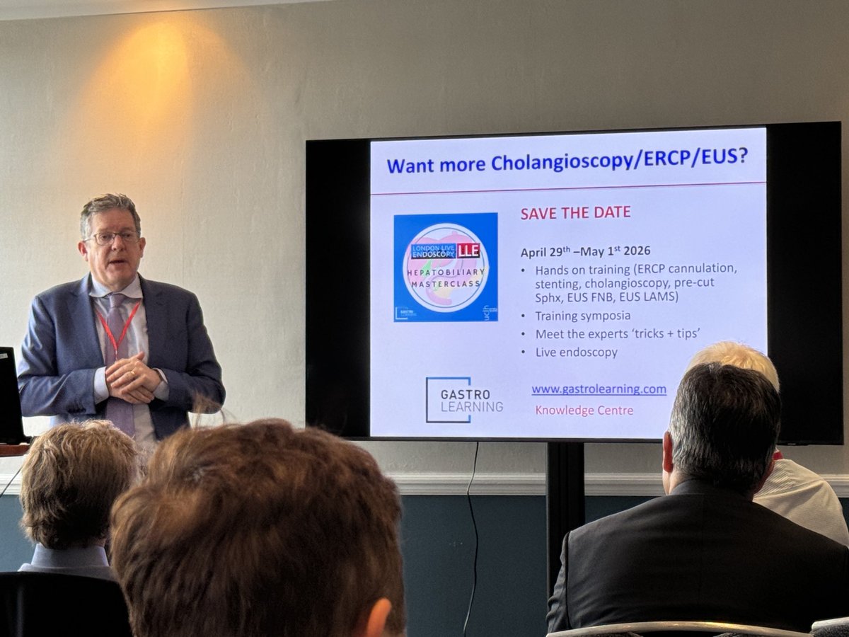 The <a href="/endo_port/">Endo_Port</a>⁩ #HPB symposium was superb 🤩 talks from legends of the field such as (but not limited to - just not connected to everyone on X!) ⁦<a href="/prmphotog/">Raymond McCrudden</a>⁩, ⁦<a href="/helpatologist/">Nadeem Tehami</a>⁩ and our ⁦<a href="/AquilantGI/">Aquilant GI Intervention</a>’s⁩ #Leinzett was on ⁦<a href="/GWebster_endo/">George Webster</a>⁩’s slide as well❗️