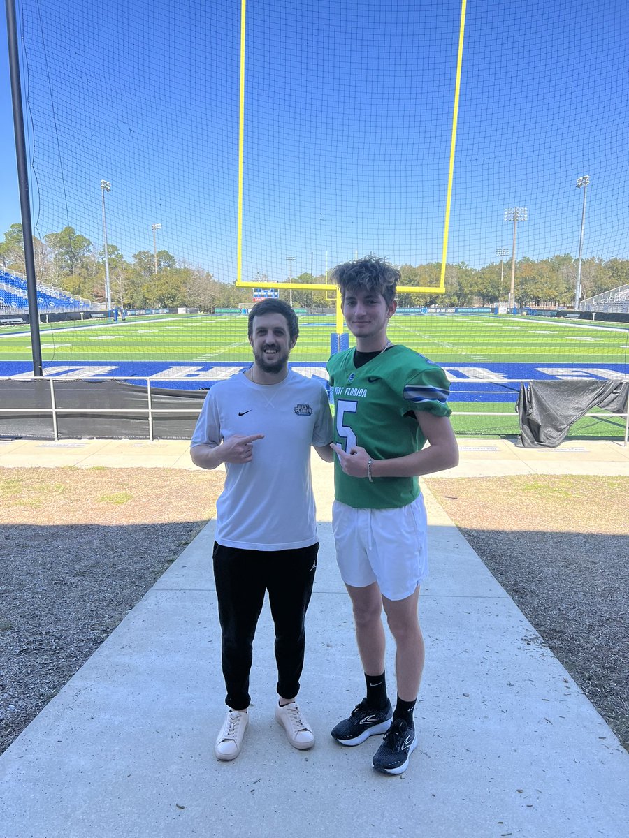 Ethan Dagostino 5⭐️ (@ethand_kicks) on Twitter photo Had an amazing visit to <a href="/UWFFootball/">UWF Football</a> with <a href="/CoachJ_Remsza/">Jordan Remsza</a> and <a href="/CoachKNobles/">Kaleb Nobles</a>! Extremely blessed to also announce I have received an offer to play football here.
<a href="/CoachT_22/">Kevin Thompson</a> <a href="/CoachBlasOL/">Coach Ryan Blaszczyk</a> <a href="/CoachTonyBugeja/">4th Down Solutions</a> <a href="/coachjeff26/">Coach Celestin</a> <a href="/CoachStarr_AP/">Matt Starr</a> <a href="/CoachKalou/">Coach K</a> <a href="/KohlsKicking/">Kohl's Kicking Camps</a> <a href="/EraPrep/">New Era Prep</a> <a href="/samantharoseff/">Samantha Roseff</a> Had an amazing visit to <a href="/UWFFootball/">UWF Football</a> with <a href="/CoachJ_Remsza/">Jordan Remsza</a> and <a href="/CoachKNobles/">Kaleb Nobles</a>! Extremely blessed to also announce I have received an offer to play football here.
<a href="/CoachT_22/">Kevin Thompson</a> <a href="/CoachBlasOL/">Coach Ryan Blaszczyk</a> <a href="/CoachTonyBugeja/">4th Down Solutions</a> <a href="/coachjeff26/">Coach Celestin</a> <a href="/CoachStarr_AP/">Matt Starr</a> <a href="/CoachKalou/">Coach K</a> <a href="/KohlsKicking/">Kohl's Kicking Camps</a> <a href="/EraPrep/">New Era Prep</a> <a href="/samantharoseff/">Samantha Roseff</a>