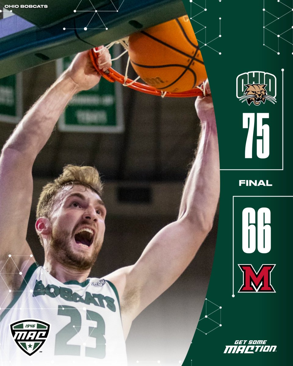 OU...Oh Yeah 😸

The Bobcats win the Battle of the Bricks for their 10th MAC victory of the year! 🧱 

<a href="/OhioMBasketball/">Ohio Men’s Basketball</a> | #MACtion