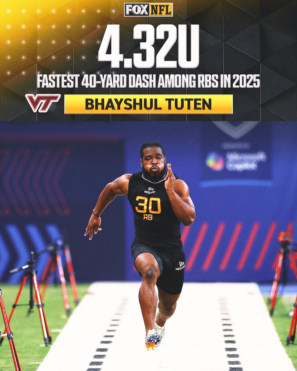 FOX Sports: NFL (@nflonfox) on Twitter photo RB Bhayshul Tuten had a DAY at the Combine! π€
<a href="/bhayshul/">Bhayshul Tuten</a> | <a href="/HokiesFB/">Virginia Tech Football</a> RB Bhayshul Tuten had a DAY at the Combine! π€
<a href="/bhayshul/">Bhayshul Tuten</a> | <a href="/HokiesFB/">Virginia Tech Football</a>