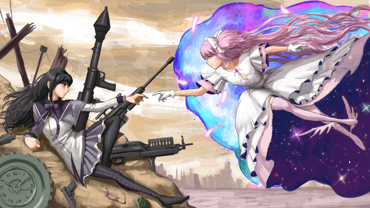 homura and madoka 
#魔法少女まどかマギカ #madokamagica