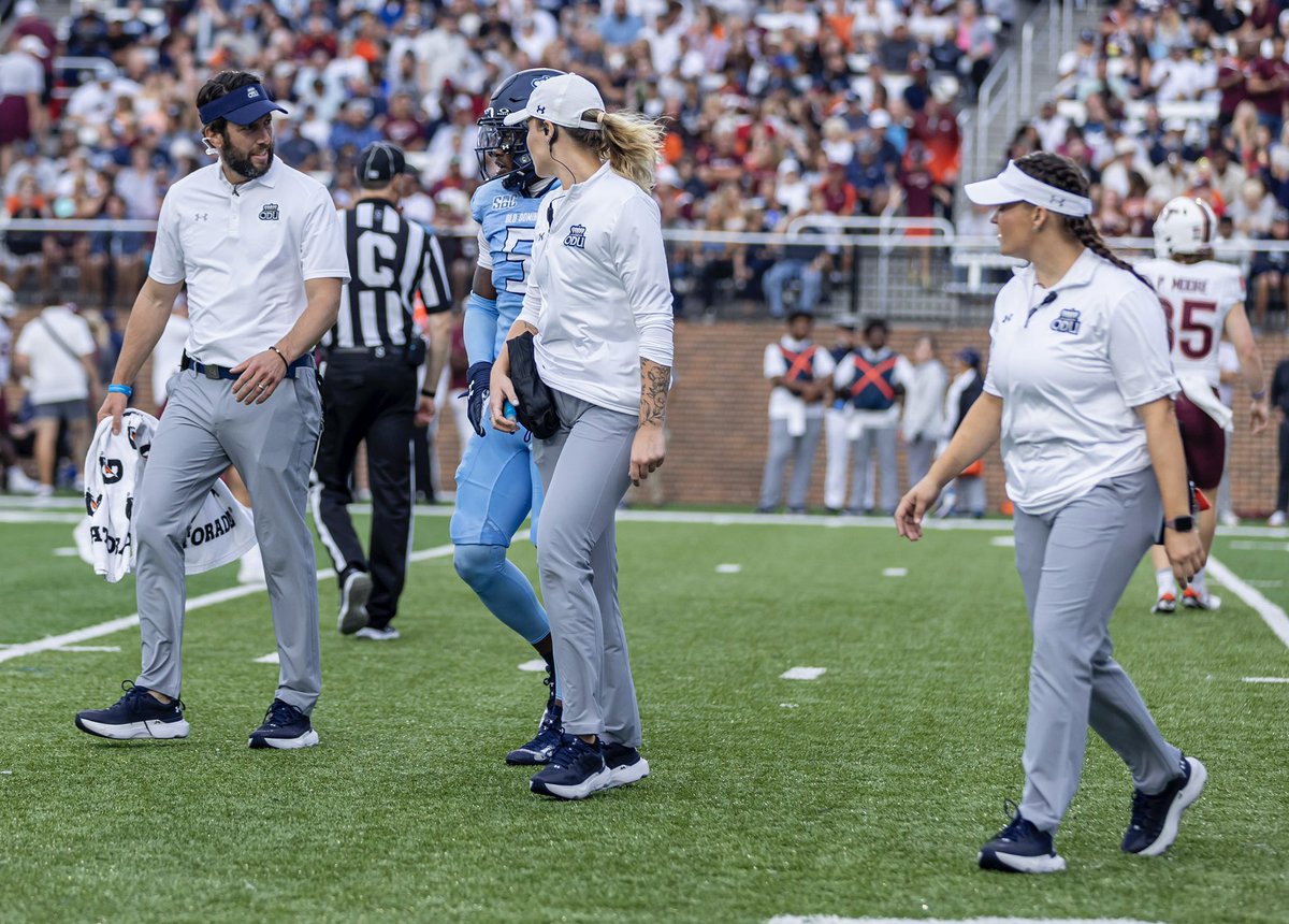ODUFbATC's tweet photo. National Athletic Training Month.  As I reflect this month of being a certified athletic trainer I think of how this profession has made me who I am today.    One day at a time, being ready for what is next each moment, and always keeping a positive attitude.  #natm2025 #NATA https://t.co/giVg7UAF0V