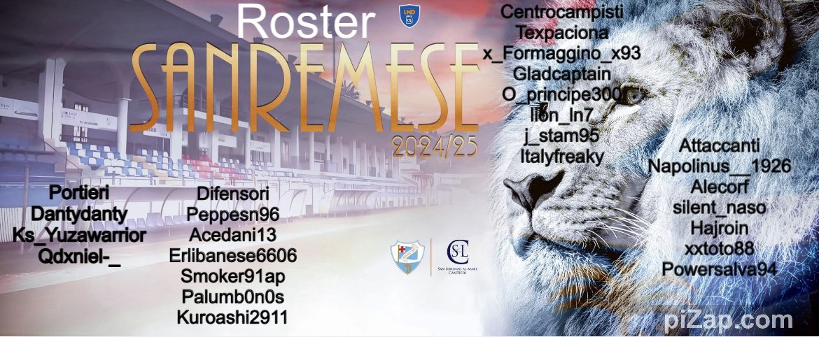 Sanremese Calcio Esports (@sanremesesports) on Twitter photo Siamo pronti per iniziare questa nuova stagione di LND i capitani <a href="/Texpaciona/">Texpaciona</a> <a href="/napolinus/">Napolinus__1926</a> <a href="/PeppeSn96/">PeppeSN96</a> vi presentano la squadraโฆ.Forza Sanremese๐ค๐ฉต Siamo pronti per iniziare questa nuova stagione di LND i capitani <a href="/Texpaciona/">Texpaciona</a> <a href="/napolinus/">Napolinus__1926</a> <a href="/PeppeSn96/">PeppeSN96</a> vi presentano la squadraโฆ.Forza Sanremese๐ค๐ฉต