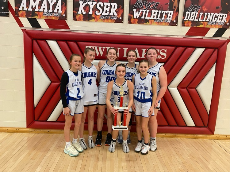 Congratulations to the 8th grade Lady Cougars - Twin Lakes Invitational Champions!