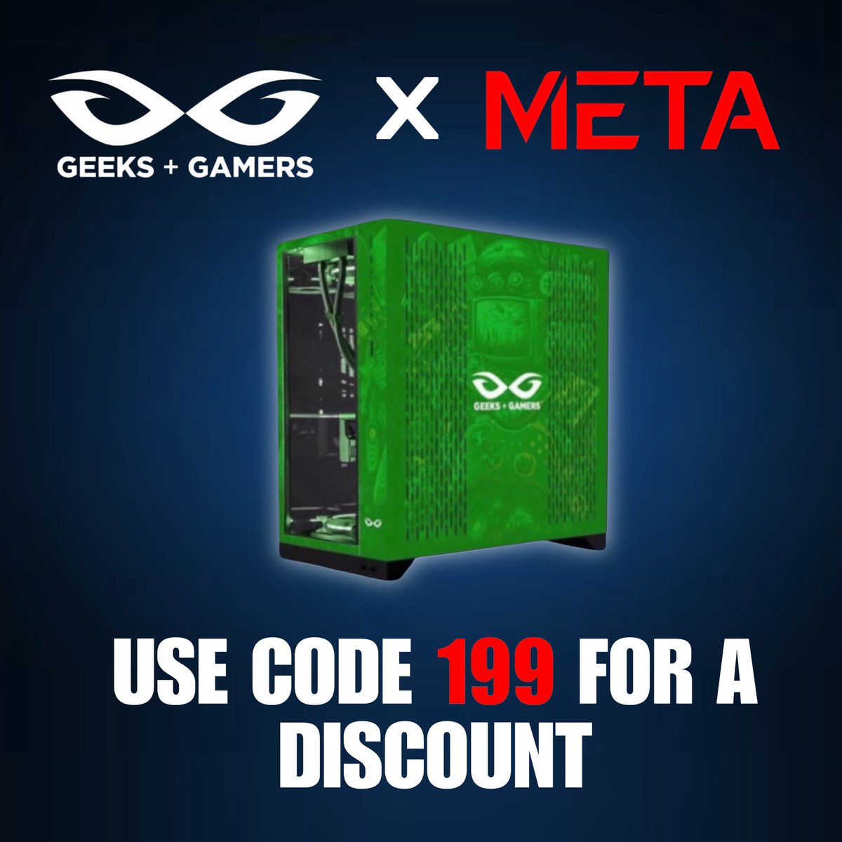 GeeksGamersCom's tweet image. Geeks + Gamers X META PC
Get an incredible new custom or prebuilt PC from @METAPCs
Use code: 199
Link: metapcs.com/ref/jeremy@gee…