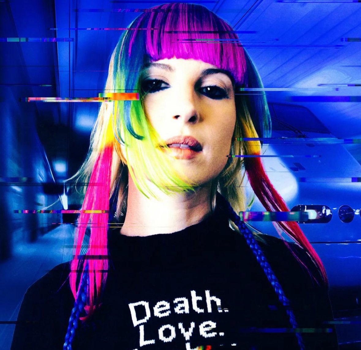 Hayley Williams rocks neon hair for Good Dye Young!